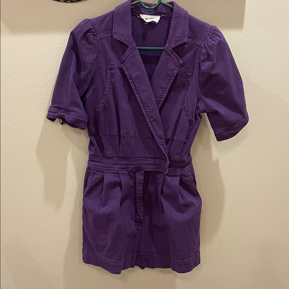 Day+Moon Purple Women's Denim Jumpsuit